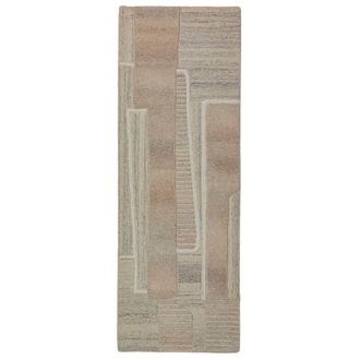 Flair Rugs Alfombra de lana de pasillo beige 80x300cm