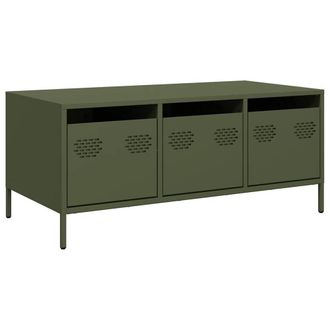Berkfield Home Coffee Table Olive Green 101.5x50x43.5 cm Cold-rolled Steel