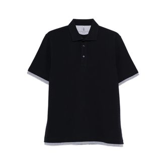 Brunello Cucinelli Buttoned Trim Polo Shirt