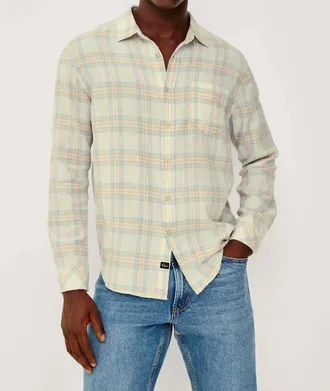 Rails Wyatt Long Sleeve Shirt In Conch Shore