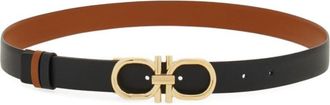 Ferragamo Black Cut To Size Buckle Belt