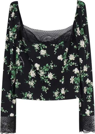 Dolce & Gabbana blouse met bloemenkant