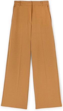 Motivi Broek met stiksels - Dames - Wijde Broeken - Bruin - S - Polyester - Broeken