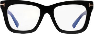 Tom Ford Blue Light Block Square Ladies Eyeglasses FT5881-B 001 52