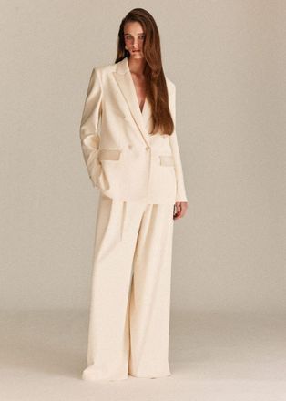 Mango Blazer revers impuntura grezzo - Donna - XS - MANGO