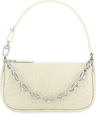 by FAR Ivory Leather Mini Rachel Handbag