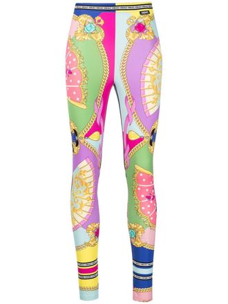 Versace Legging met print - Roze