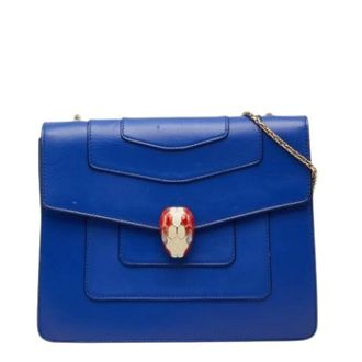 Bulgari Pre-owned Shoulder Bags, female, Blue, Size: ONE SIZE Pre-owned Vintage Shoulder Bag