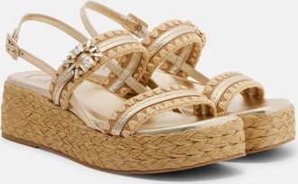 Roger Vivier Summer Strass platform espadrille sandals