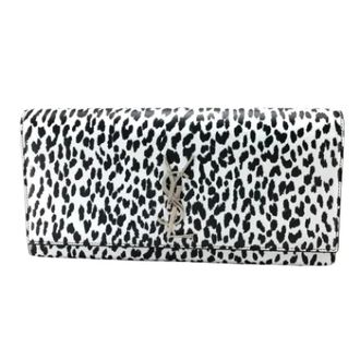 Saint Laurent Pre-owned Vintage Clutch - Dames - Pre-owned - Wit - Maat: ONE Size Leer