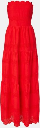 Melissa Odabash Sophie broderie anglaise cotton maxi dress