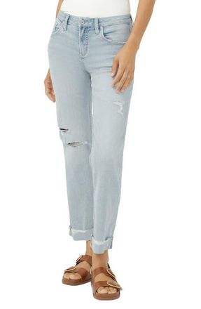 Silver Jeans Co Chelsea Cuffed Boyfriend Jeans in Paradise Cove at Nordstrom, Size 25 27