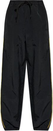 Moschino Broek Met Zijstrepen - Heren - Wijde Broeken - Zwart - L - Leer - Broeken
