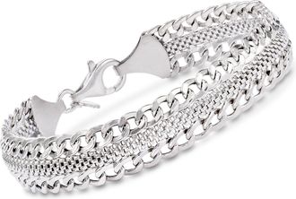 Ross-Simons Italian Sterling Silver Curb-Link Bracelet