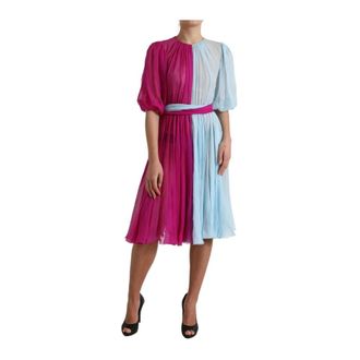Dolce & Gabbana Two Tone Midi Dress - female - Dolce & Gabbana - Midi Dresses - Pink - S - Dresses