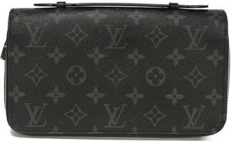Louis Vuitton Black Monogram Eclipse Noir Monogram Eclipse Long Wallet (Bi-Fold) (Pre-Owned)