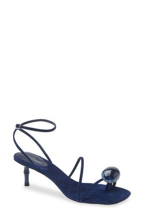 Jeffrey Campbell Carnelian Sandal in Navy Suede Combo at Nordstrom, Size 8.5