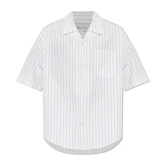 Ami Short Sleeve Shirts, male, White, Size: 2XL Short Sleeve Boxy Shirt