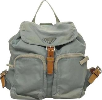 Prada Pre-owned Nylon backpacks - Dames - Vintage Rugzakken - Blauw - ONE Size - Nylon - Vintage