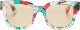 Gucci wayfarer-frame sunglasses - women - Acetate - 52 - Neutrals