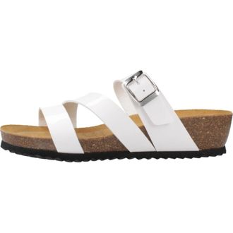 Geox D New Sthellae - Dames - Sleehakken - Wit - 39 EU - Leer - Schoenen
