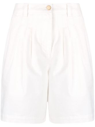 Alberta Ferretti high-rise denim shorts - women - Cotton - 44 - White