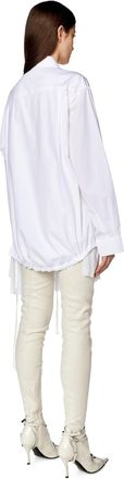 Diesel Shirt dress with flouncy trim - Shirts - Woman - White