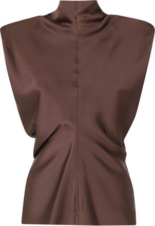 Federica Tosi Overhemden, Dames, Bruin, XS, Blouses