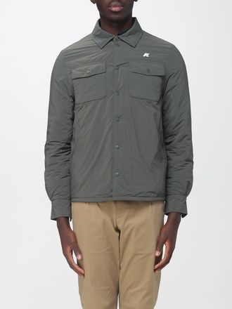 K-Way Giacca-camicia imbottita in nylon con colletto classico e logo