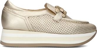 Softwaves Schoenen, Dames, Geel, 38 1/2 EU, Gouden Glamour Sneakers voor Vrouwen