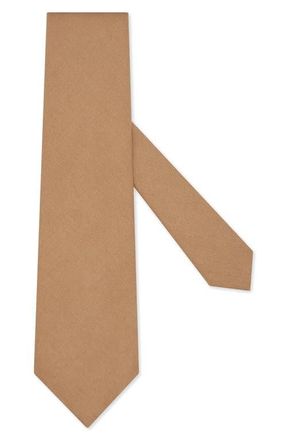 Ermenegildo Zegna Oasi Linen Tie in Tan at Nordstrom