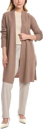 Eileen Fisher Long Linen-Blend Cardigan