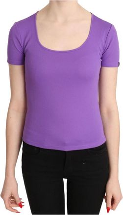 Gianfranco Ferre Short Sleeve Casual Top - Dames - T-shirts - Paars - XS - Polyester - Tops