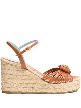 Valentino Garavani 100mm leather heeled sandals - women - Kid Leather/Kid Leather/Rubber - 36 - Brown