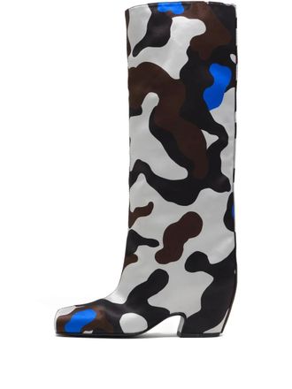 Bimba & Lola 55mm camouflage knee-high boots - Yellow