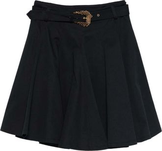 Versace Jeans Couture Black Flared Midi Skirt