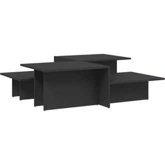vidaXL Coffee Tables 2 pcs Grey Engineered Wood Vidaxl