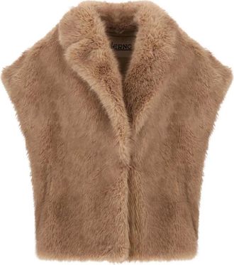 Herno 1985 Chantilly Gilet - Dames - Jassen - Bruin - Maat: S Katoen