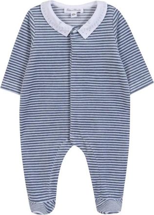 Tartine Et Chocolat Striped Cotton-Blend Bodysuit - Blue
