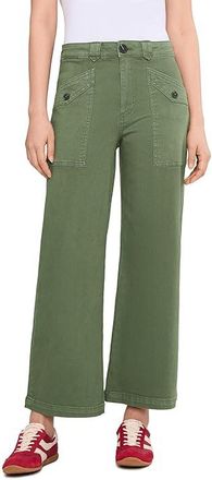Kut from the Kloth Meg High-Rise Wide Leg Pants With Pocket Front And Back in Dill Womens Jeans Dill : 14 27, Cotton/Spandex
