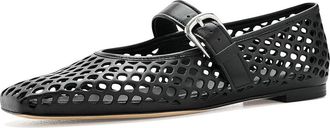 Vince Daniela Perf Mary Jane Womens Dress Flat Shoes Black : 7.5 M, Leather