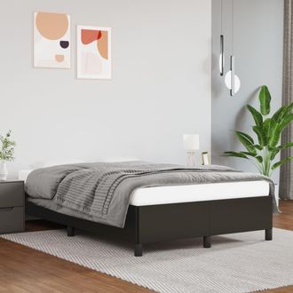 vidaXL Estructura De Cama Sin Colch&oacute;n Cuero Sint&eacute;tico Negro 120x200 Cm Vidaxl