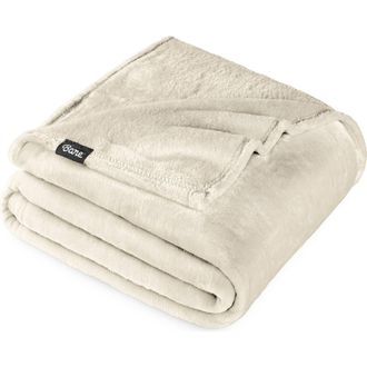 Bare Home Microplush Fleece Blanket in Oyster at Nordstrom, Size X-Large