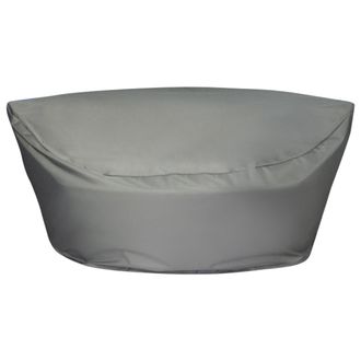 Beliani Funda De Protecci&oacute;n Impermeable De Tela De Poli&eacute;ster Recubierta De Pvc Gris 140 X 135 X 80 Cm Muebles De Jard&iacute;n Chuva