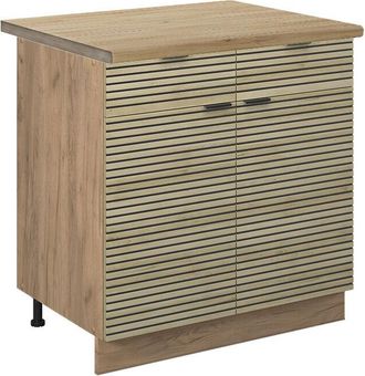 Vicco Muebles Bajos Fame-line, Panel De Roble, 80 Cm, Et Roble