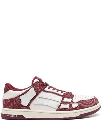 Amiri Skel sneakers - men - Calf Leather/Rubber/Fabric/Fabric - 48 - Red