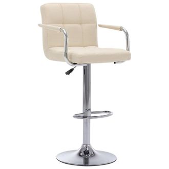 vidaXL Vidaxl - Taburete De Barra De Cocina De Tela Color Crema