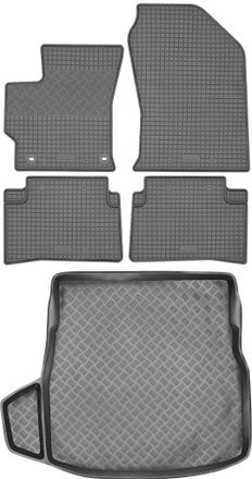 OEM Toyota Corolla Xii Sed&aacute;n A Partir De 2019 Set - Alfombrillas De Goma Para Coche + Alfombrilla Para Maletero