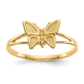 Diamond2Deal 14k Yellow Gold Butterfly Ring