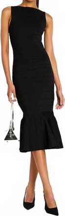 Retrof&ecirc;te Marta Bandage Knit Dress In Metallic Black